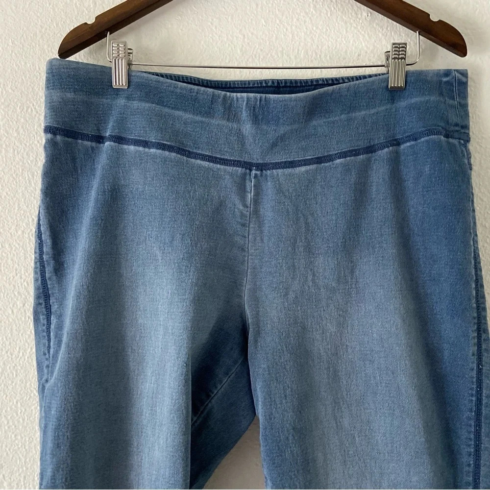 Skinny Pull On No Zip Pants DG2 XLP Cotton Blend Crop Athleisure Minimalist - Picture 4 of 11